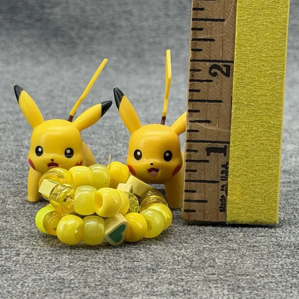 2018 Pokemon Pikachu Pichu Gashapon Figure Bracelet Mini Toy 3pc Set